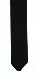 Black Tight Silk Knit Tie