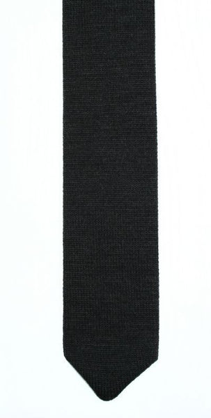 Charcoal Tight Silk Knit Tie: Featured Product Image