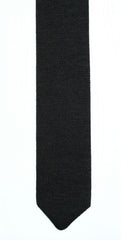 Charcoal Tight Silk Knit Tie