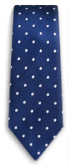 Silk Navy Medium Dot
