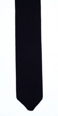 Navy Tight Silk Knit Tie