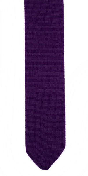 Purple Tight Silk Knit Tie: Featured Product Image